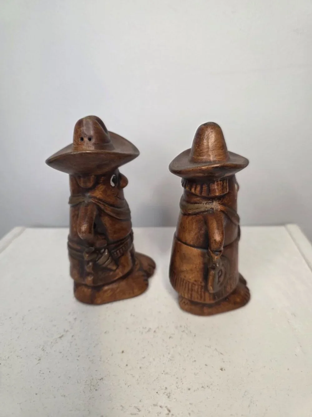Vintage Treasure Craft USA Cowboy Cowgirl Salt & Pepper Shakers